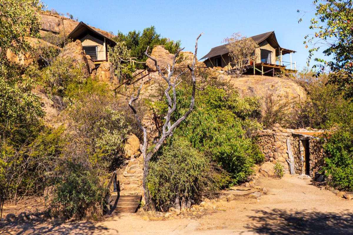 kennya safari camp with tents