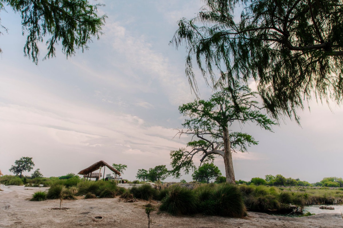Água e areia do savana kenyano