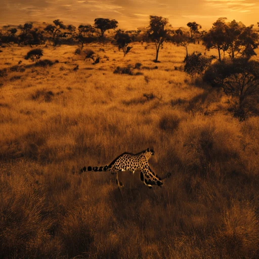 Guépard : suivre l'ombre de l'Afrique avec une patience extrême