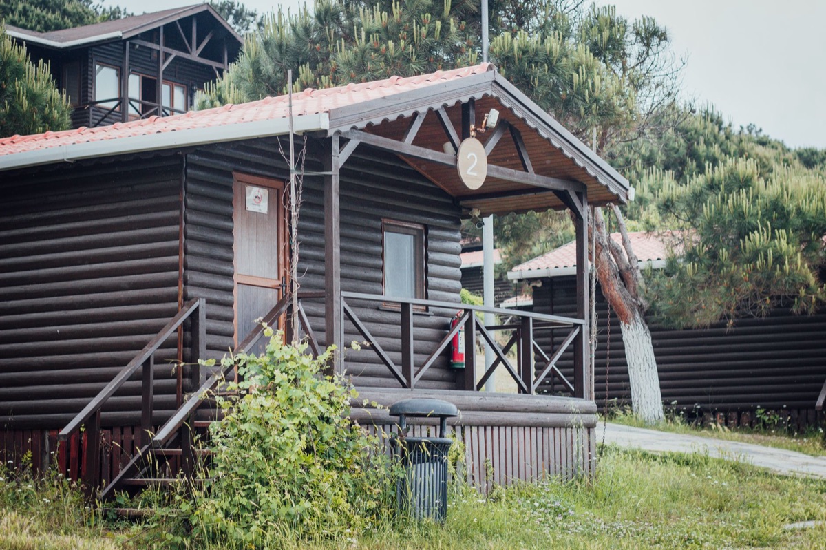 Safari lodge exterior in African wilderness