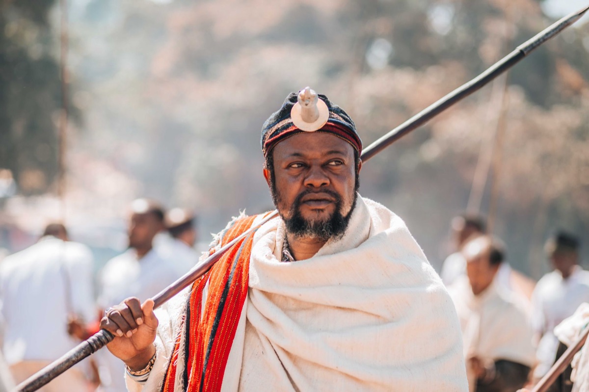 Maasai warrior with spear