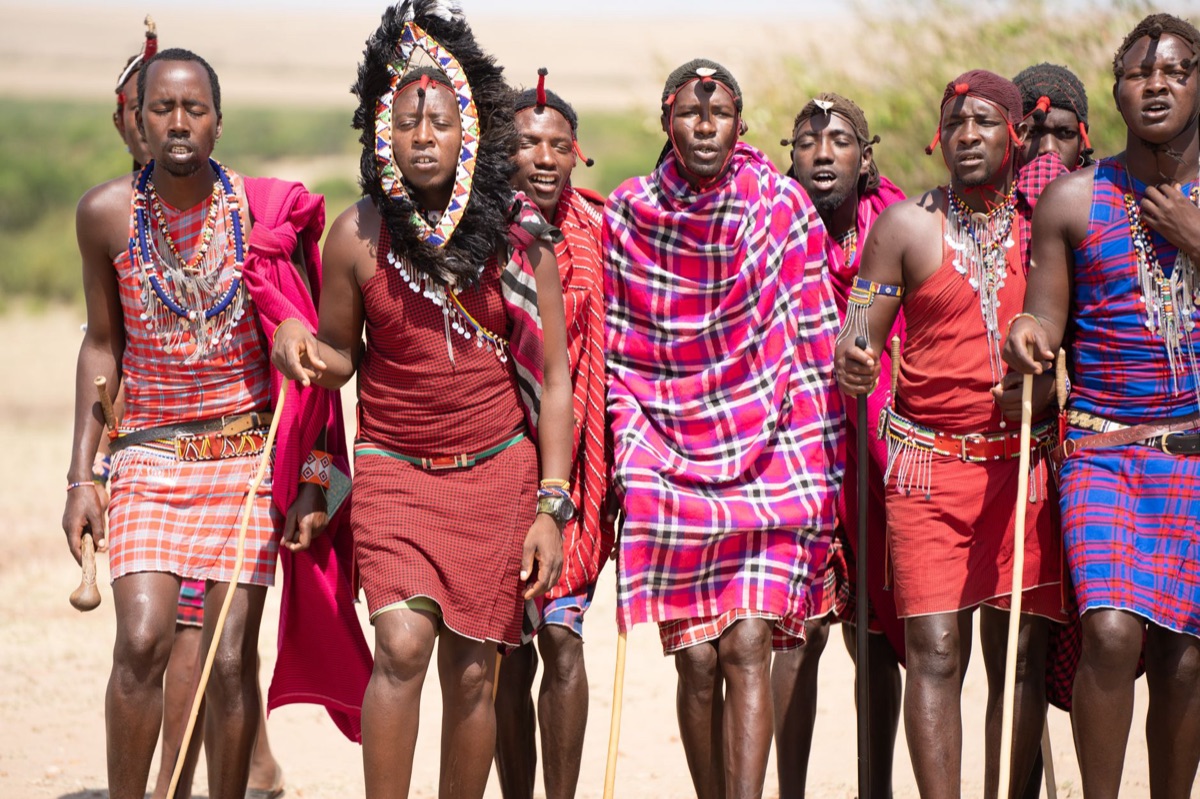Masai warrior with spear