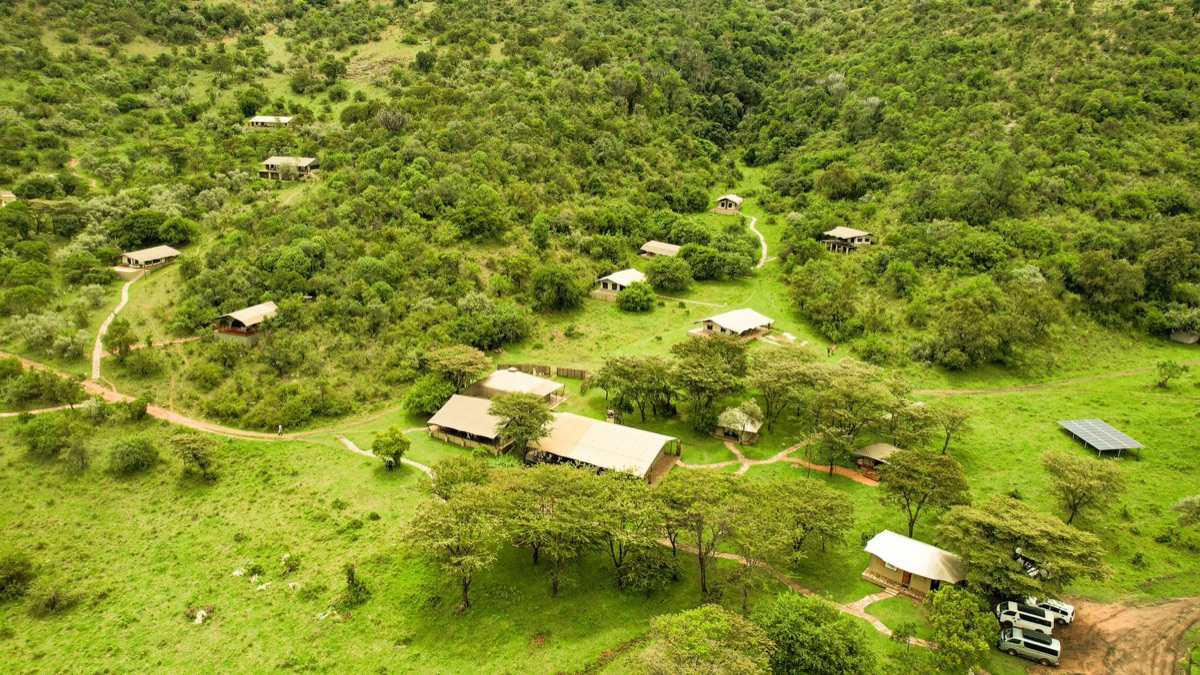 Safari camp in the African wilderness